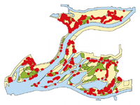 GIS-kaartje van Spindotters in De Biesbosch. Copyright Staatsbosbeheer.