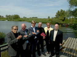 Ies Zonneveld, Piet Martens, Hildo van Engen, Chris de Bont, Valentine Wikaart en Karel Leenders. Copyright Henk van de Graaf.