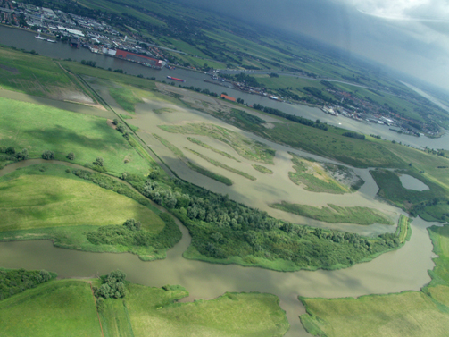 Luchtfoto Sliedrechtse Biesbosch. Copyright Henk van de Graaf.