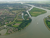 De rivier de Noord met in het midden de Sophiapolder. Copyright Henk van de Graaf.