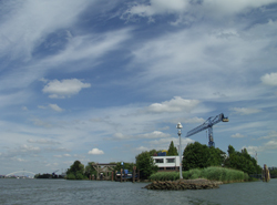 Het eind van de Staart oftewel 'Stadswerven'. Nu nog redelijk groen. Copyright Henk van de Graaf.