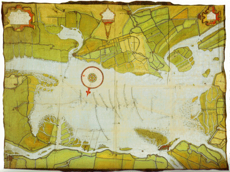 Kaart van Pieter Sluyter.