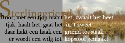 Onderdeel gedicht 'Van Dordt naar De Dood. Copyright Henk van de Graaf.